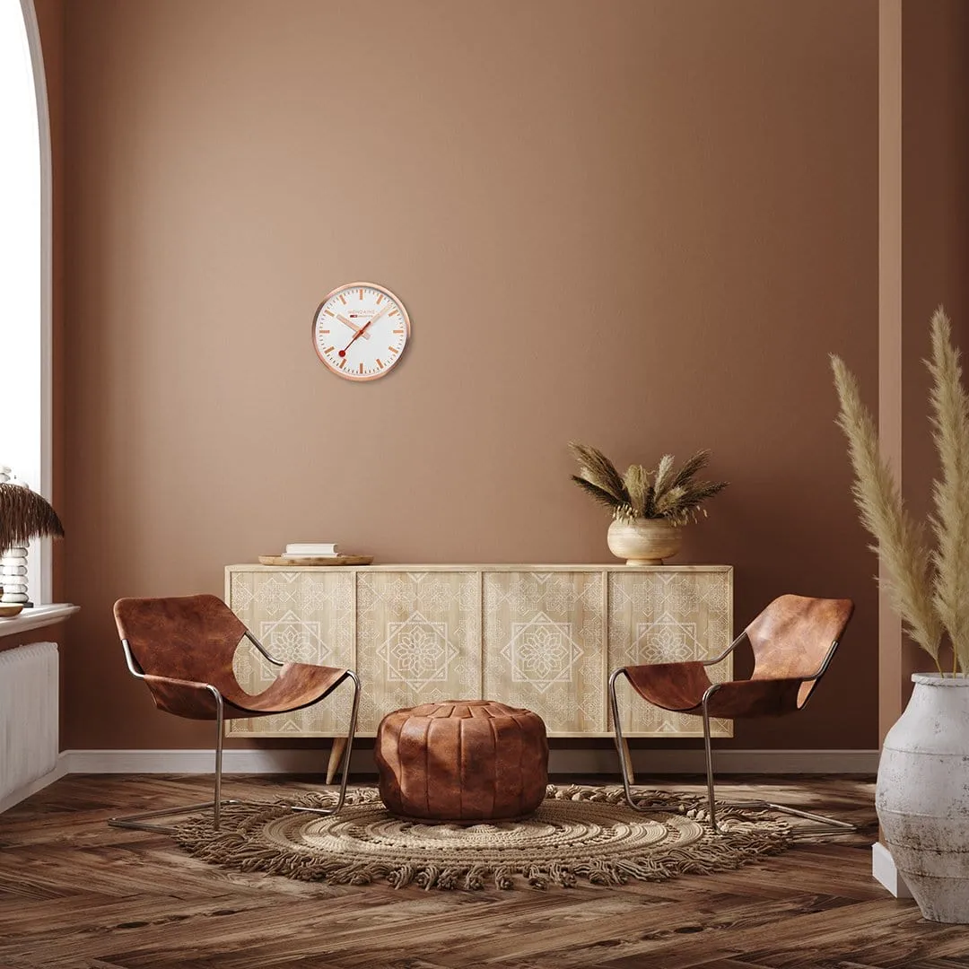 Wall Clock, 40cm, Rose Golden