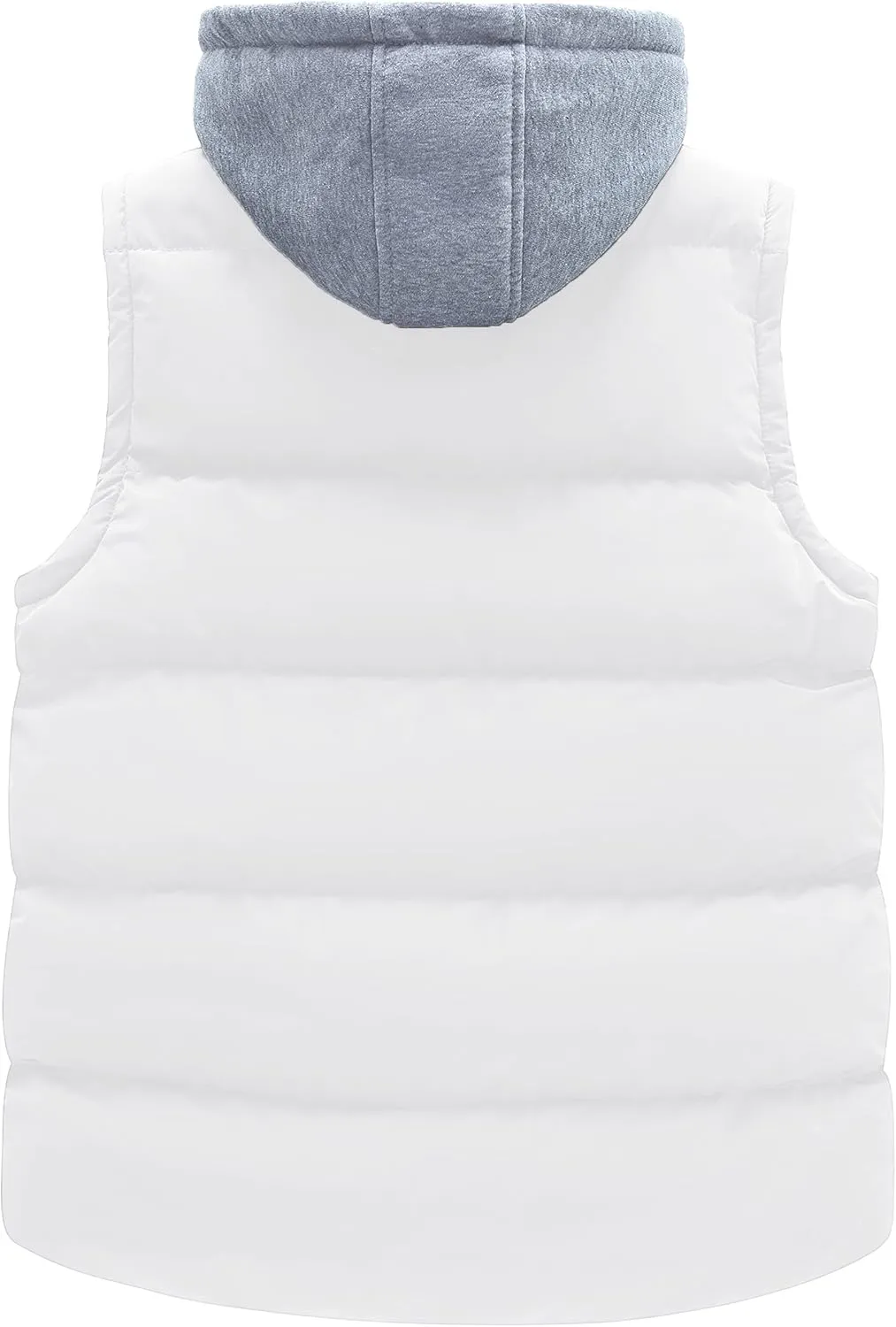 wantdo Men's Quilted Winter Vest Thicken Sleeveless Jacket with Detachable Hood