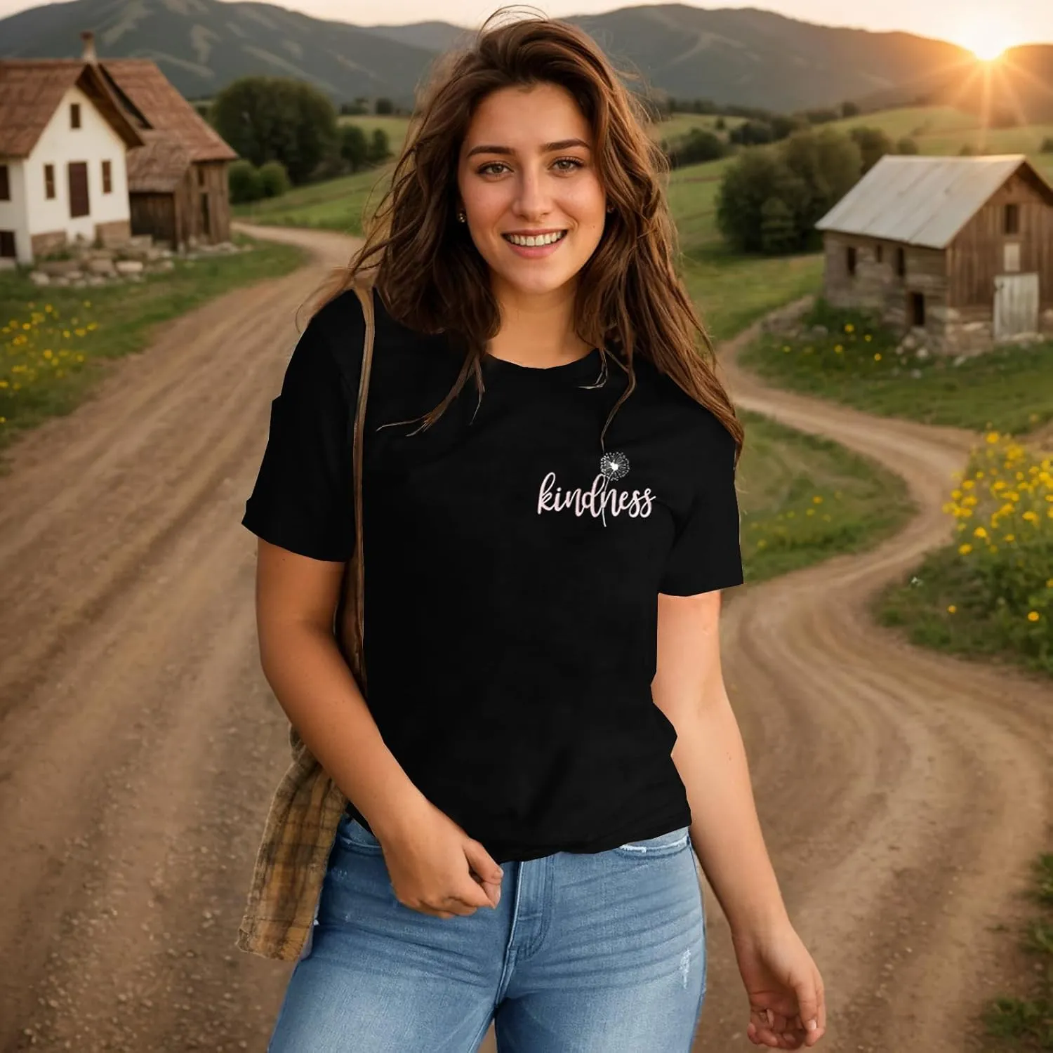 Women Graphic T-Shirts Casual Short Sleeve Tee Tops(Available in Plus Size)