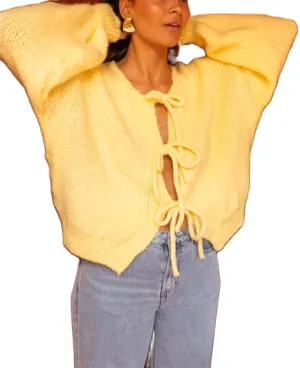 Women Y2k Tie Front Knitted Cardigan Sweater Long Sleeve Open Front Oversized Cardigan Knitwear Tops Streetwear