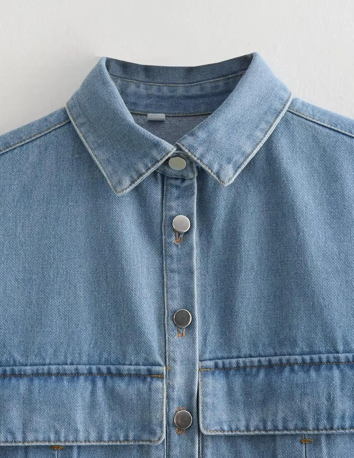 Women's Denim Cropped Jacket Summer Button Down Vest Sleeveless Going Out Tops