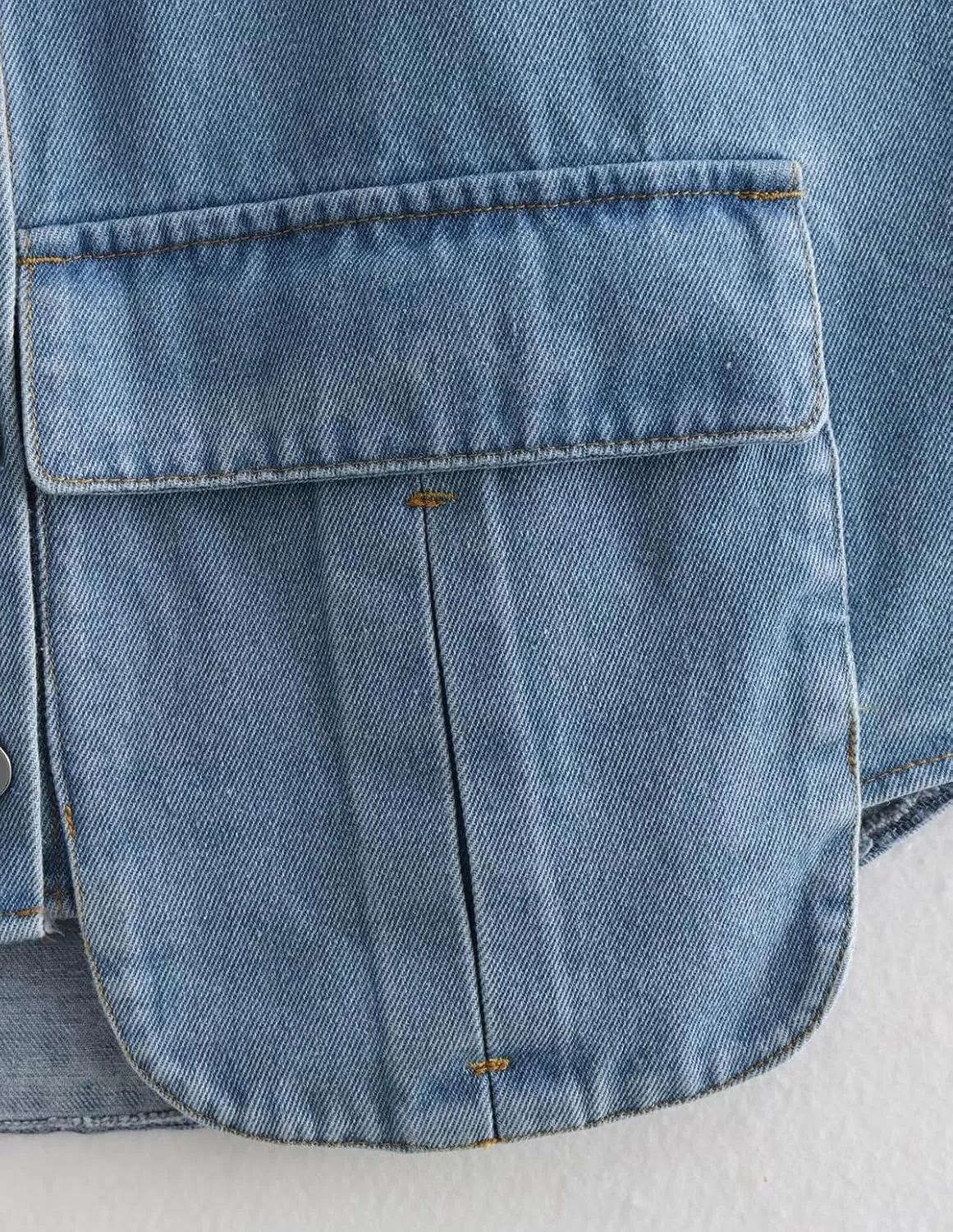 Women's Denim Cropped Jacket Summer Button Down Vest Sleeveless Going Out Tops
