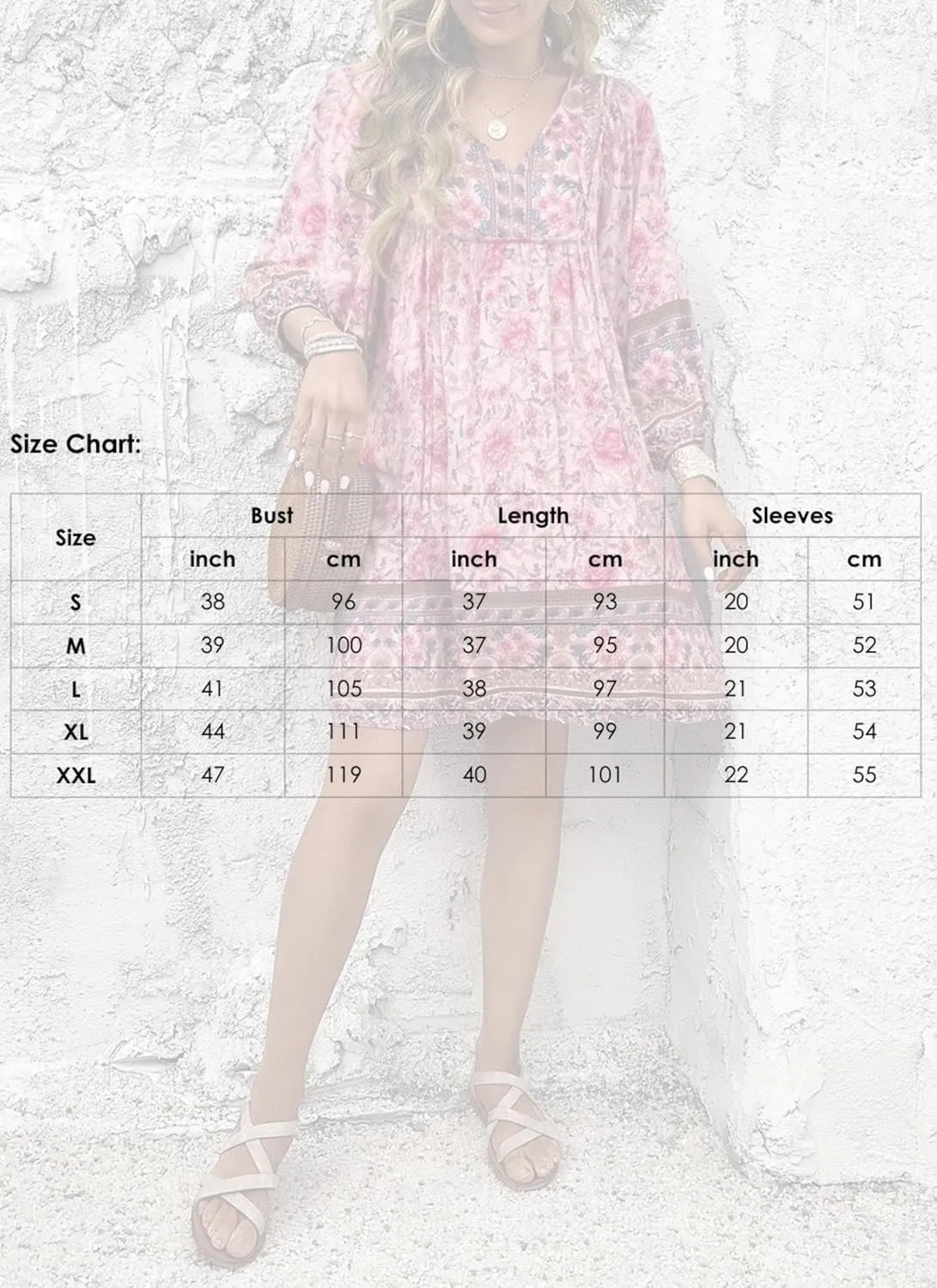 Women's Floral Print Boho Dress Long Sleeve Wrap V Neck Ruffle Belted A-Line Flowy Mini Dresses