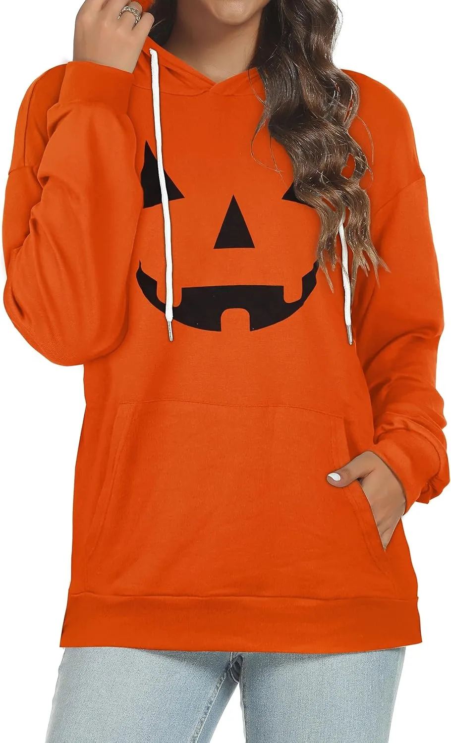 Women's Hoodies Long Sleeve Sweatshirts Drawstring Pullover Tops with Pocket Casual Loose Blouses Tunic
