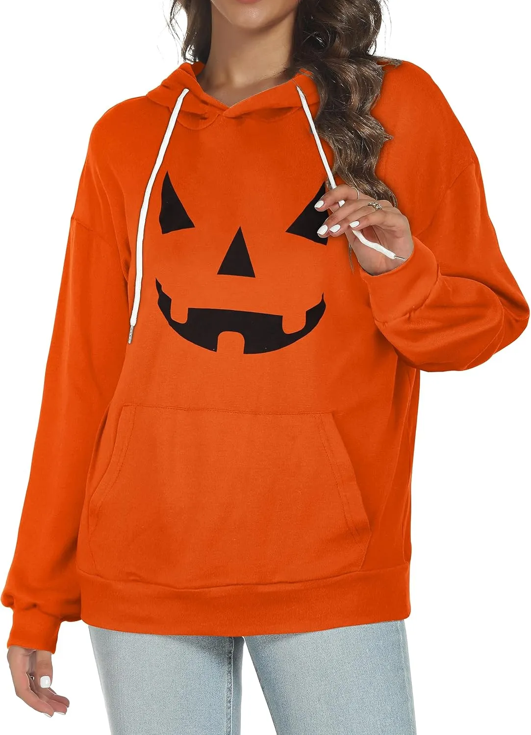 Women's Hoodies Long Sleeve Sweatshirts Drawstring Pullover Tops with Pocket Casual Loose Blouses Tunic