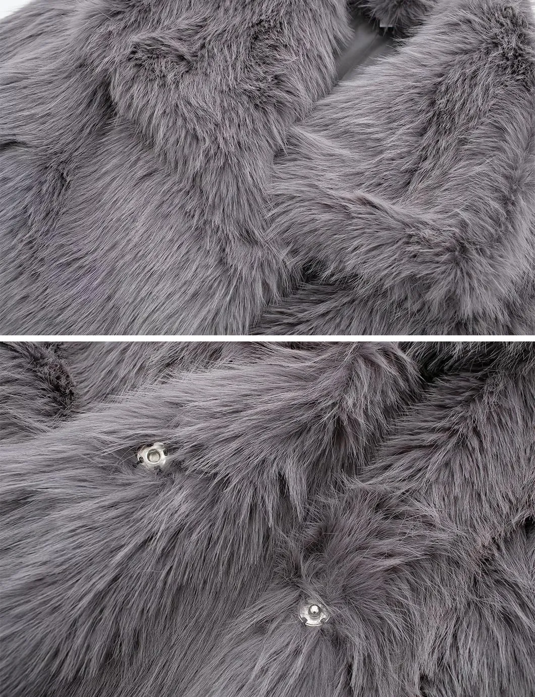 Women's Lapel Faux Fur Jackets Winter Warm Long Sleeve Coats Open Front Fluffy Outerwear