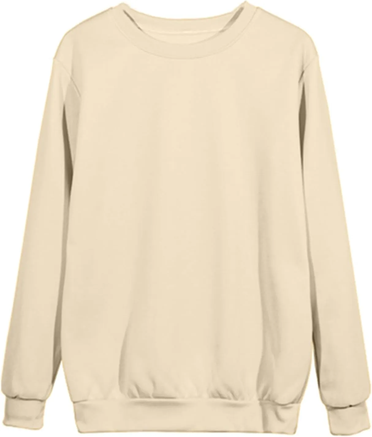 Womens Long Sleeve Crewneck Sweatshirt Fall Fashion 2024 Dressy Casual Loose Comfy Pullover Tops Regular Fit