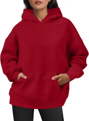 Womens Oversized Hoodies Fleece Hooded Sweatshirts Comfy Long Sleeve Pullover Fall Winter Outfits