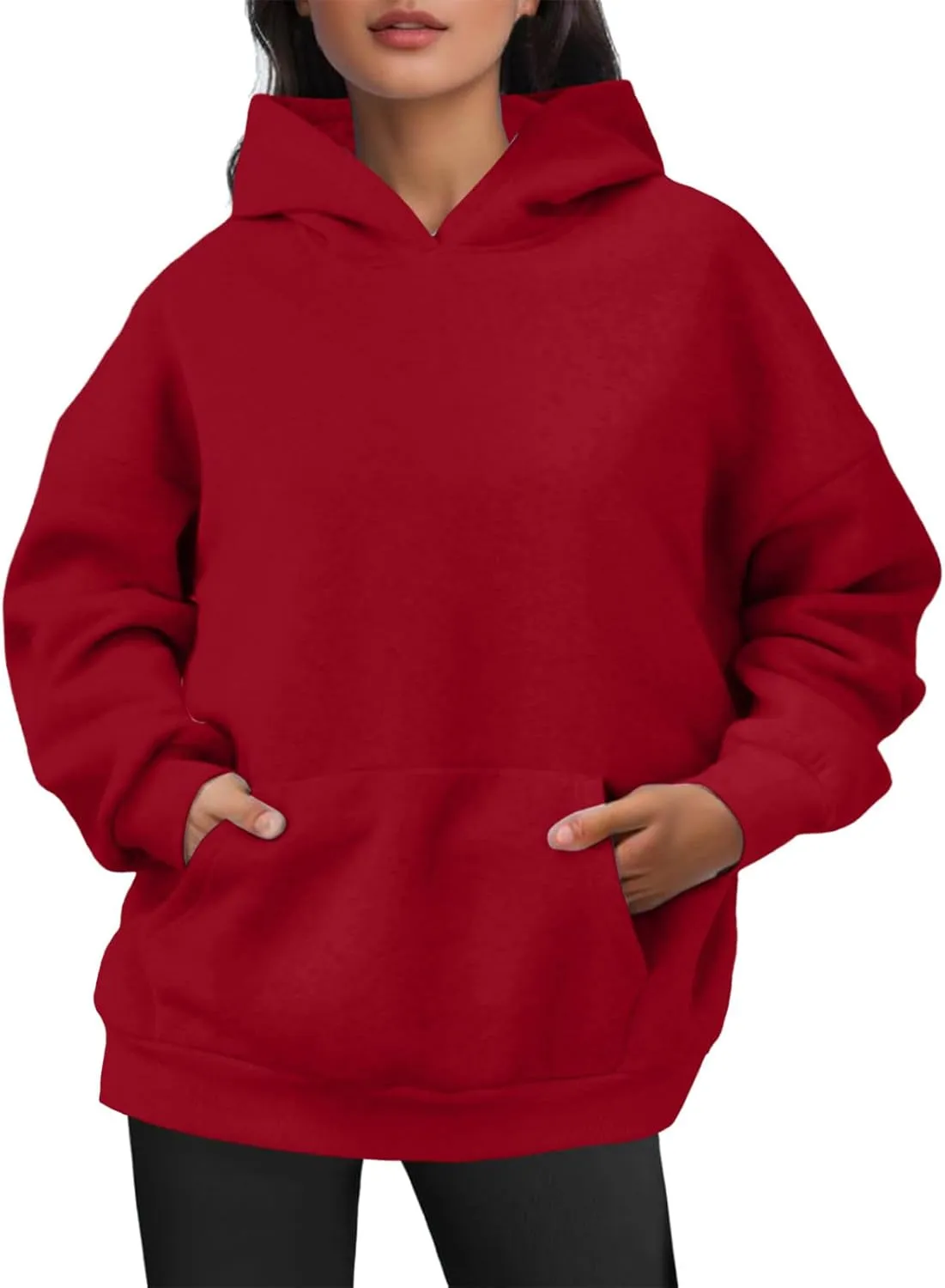Womens Oversized Hoodies Fleece Hooded Sweatshirts Comfy Long Sleeve Pullover Fall Winter Outfits