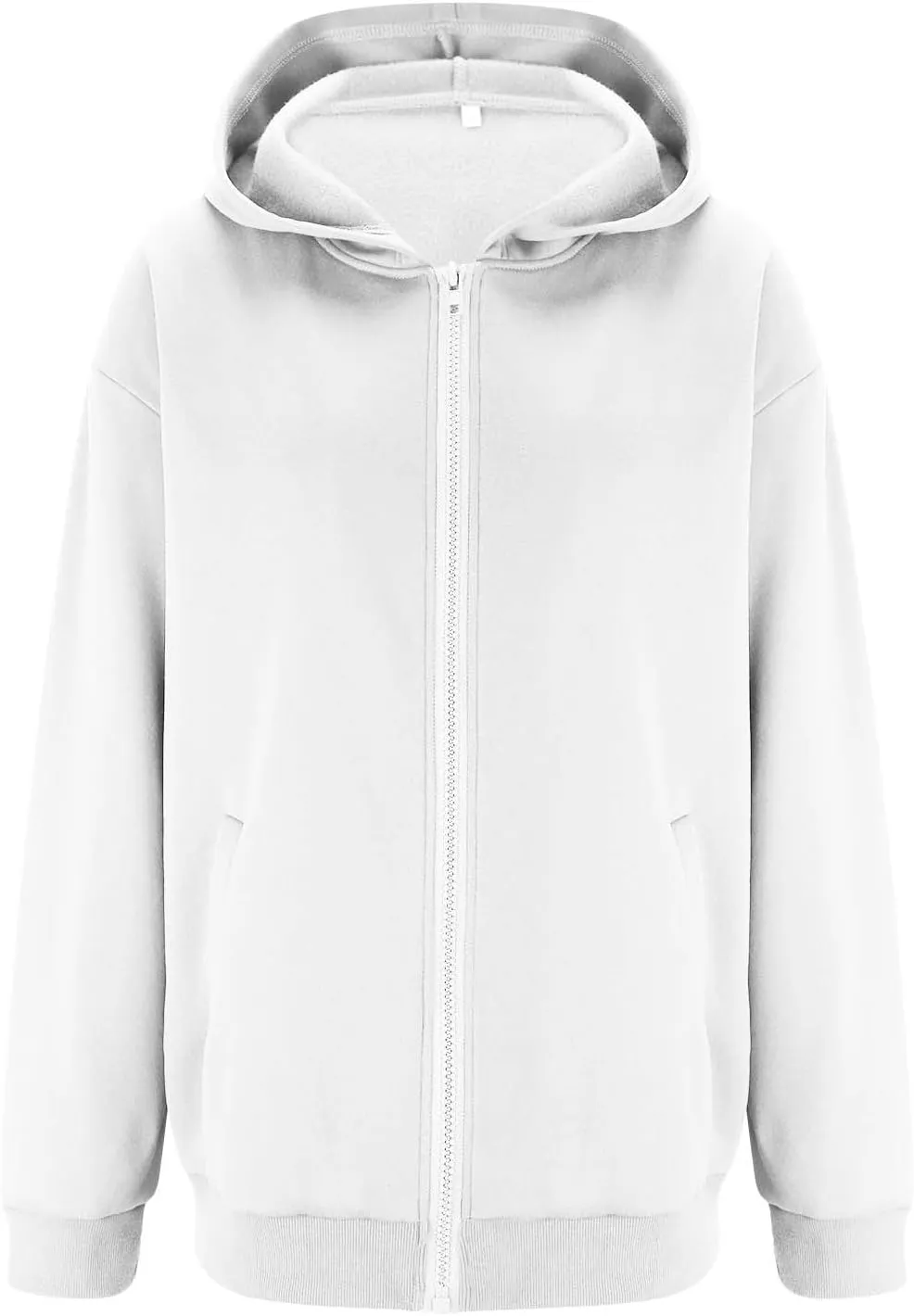 Women's Oversized Hoodies Fleece Lined Zip Up Sweatshrits Casual Fall Jackets Loose Fit Sweatshirt with Pockets