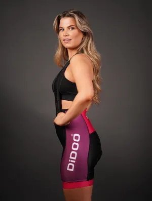 Women's Performance Cycling Bib Shorts Purple Colour
