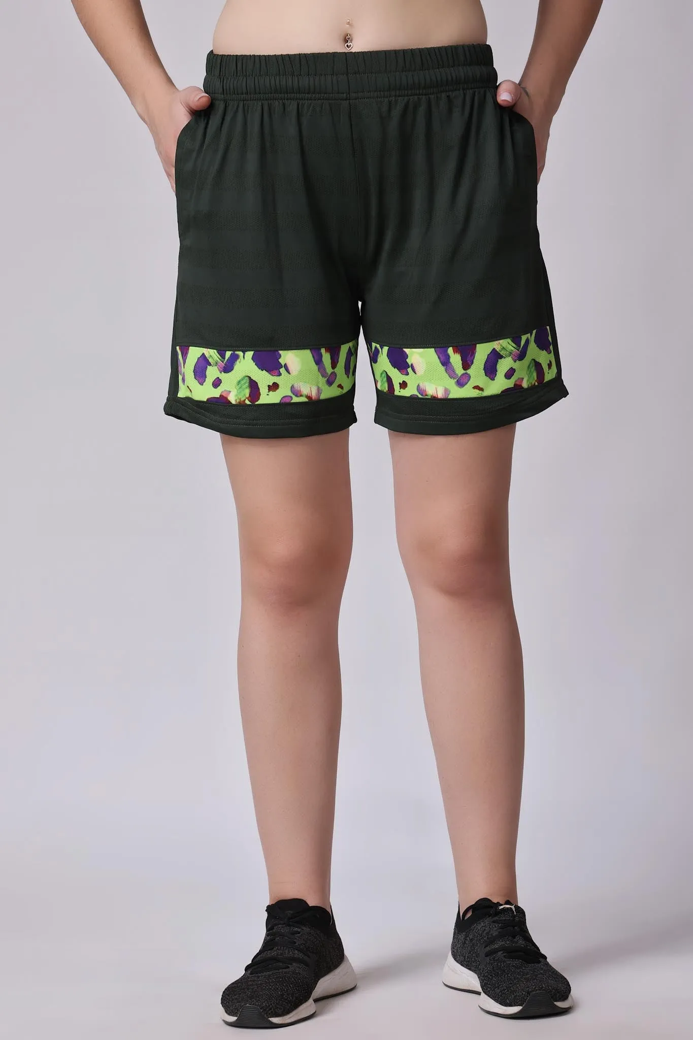 Women's Peridot Shorts - Neon Green