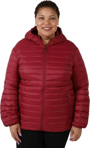 Women's Plus Size Packable Down Jacket 1X-6X Hooded Lightweight Spring Fall Coat