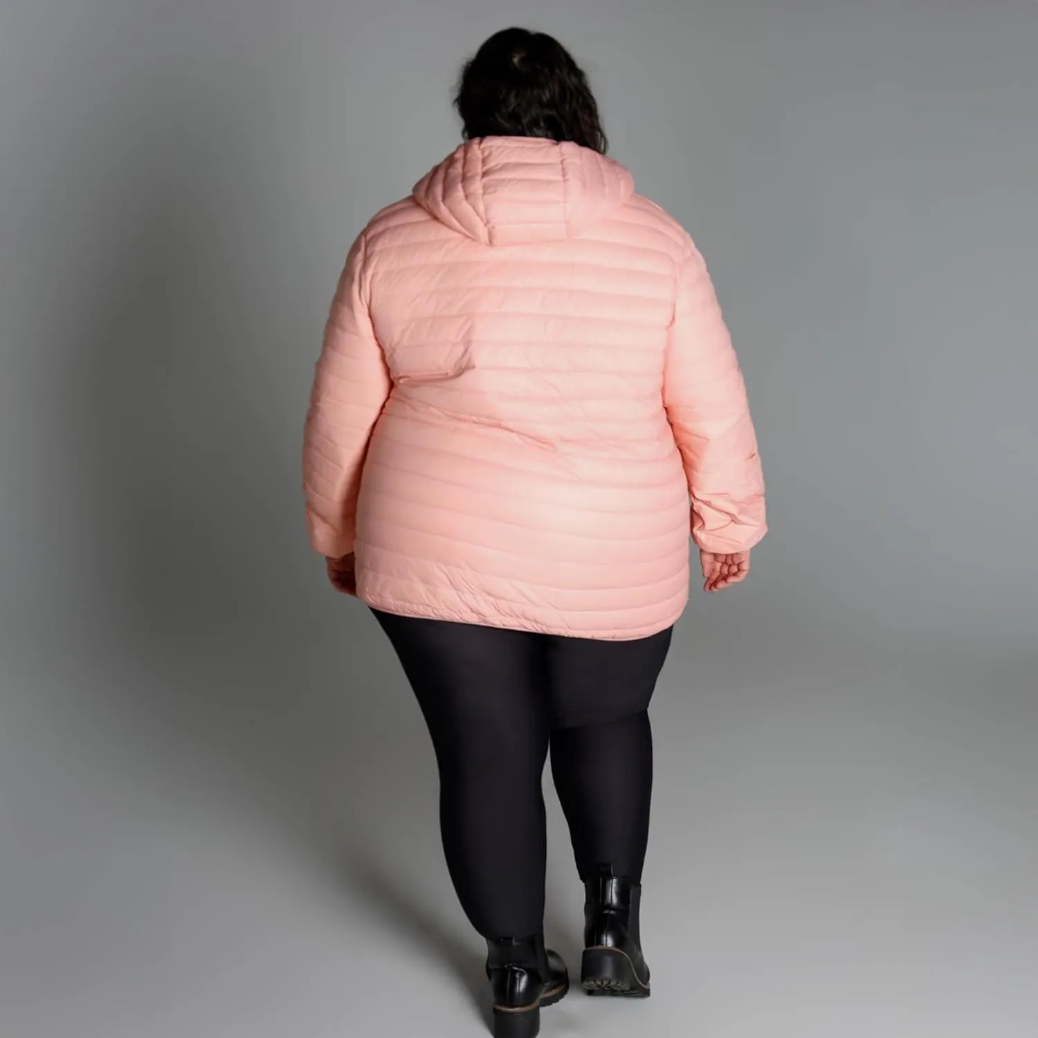 Women's Plus Size Packable Down Jacket 1X-6X Hooded Lightweight Spring Fall Coat