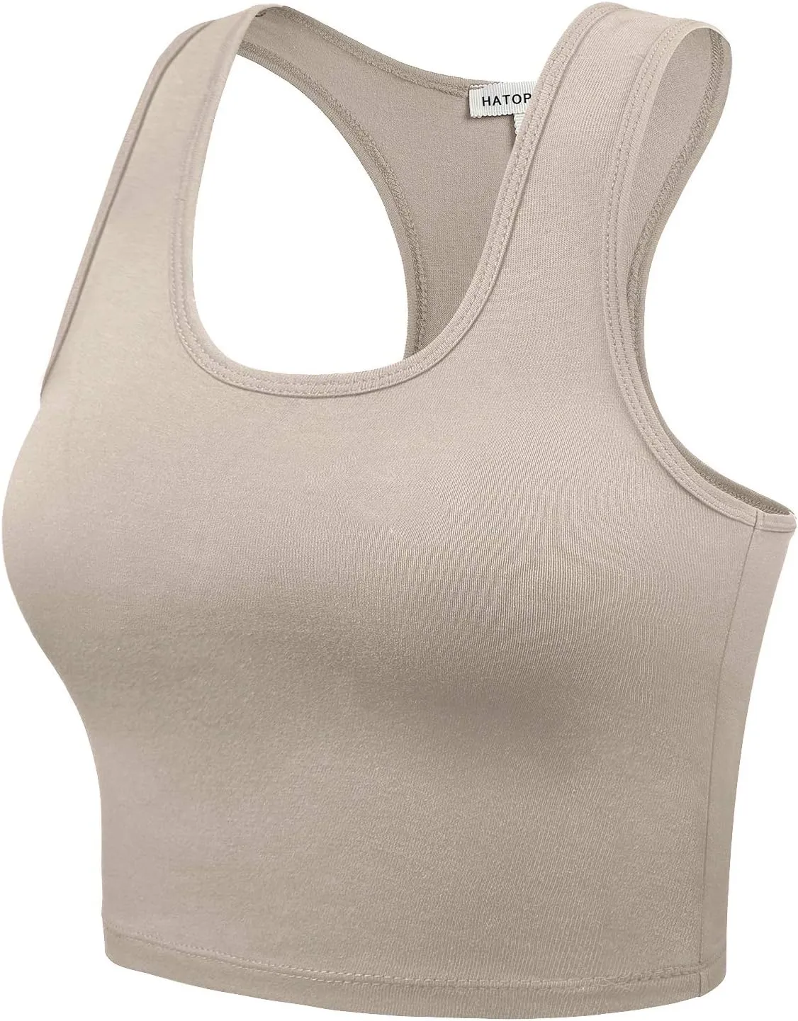 Women's Sleeveless Racerback Crop Camisole Tank Tops Cotton Basic Shirts