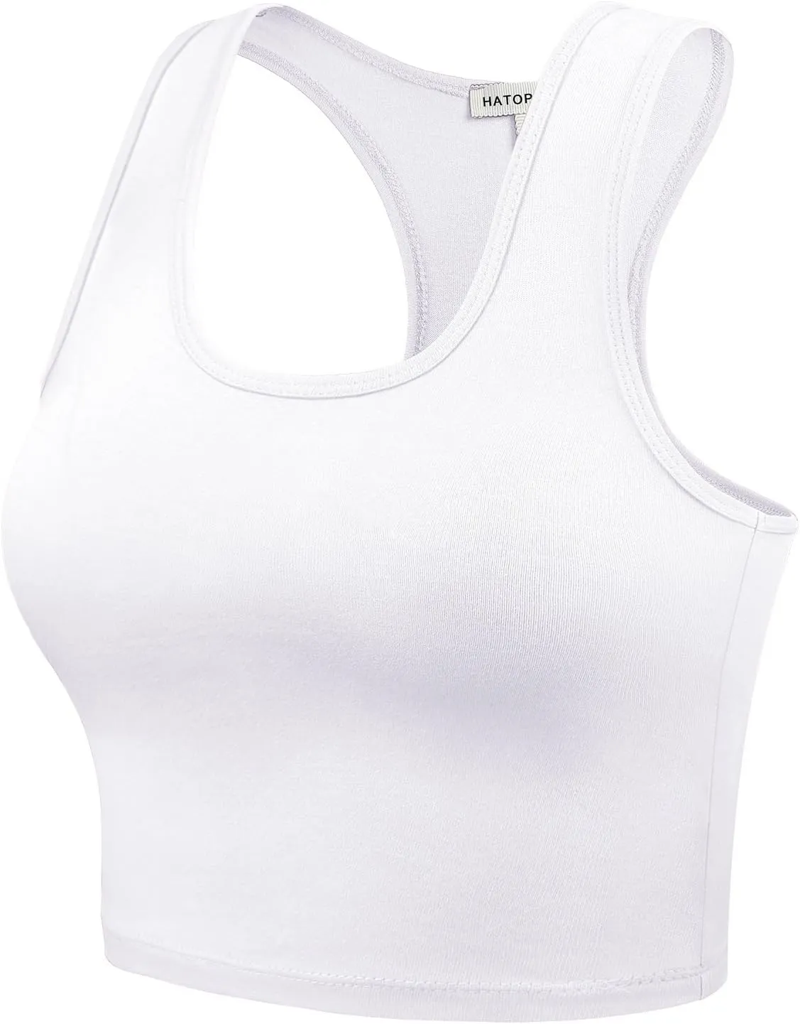 Women's Sleeveless Racerback Crop Camisole Tank Tops Cotton Basic Shirts