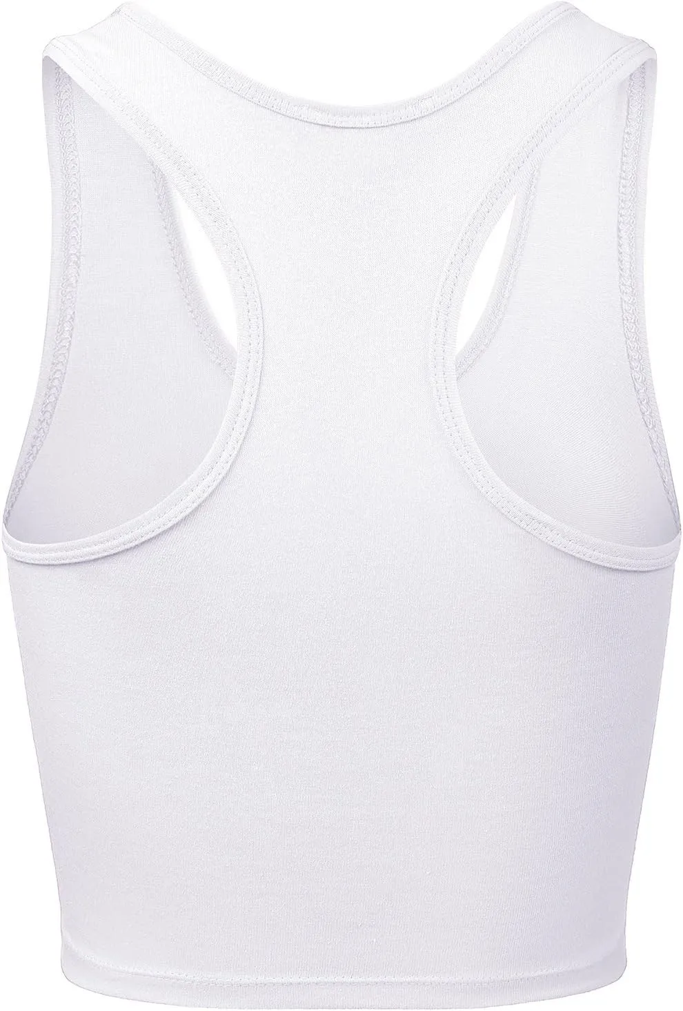 Women's Sleeveless Racerback Crop Camisole Tank Tops Cotton Basic Shirts