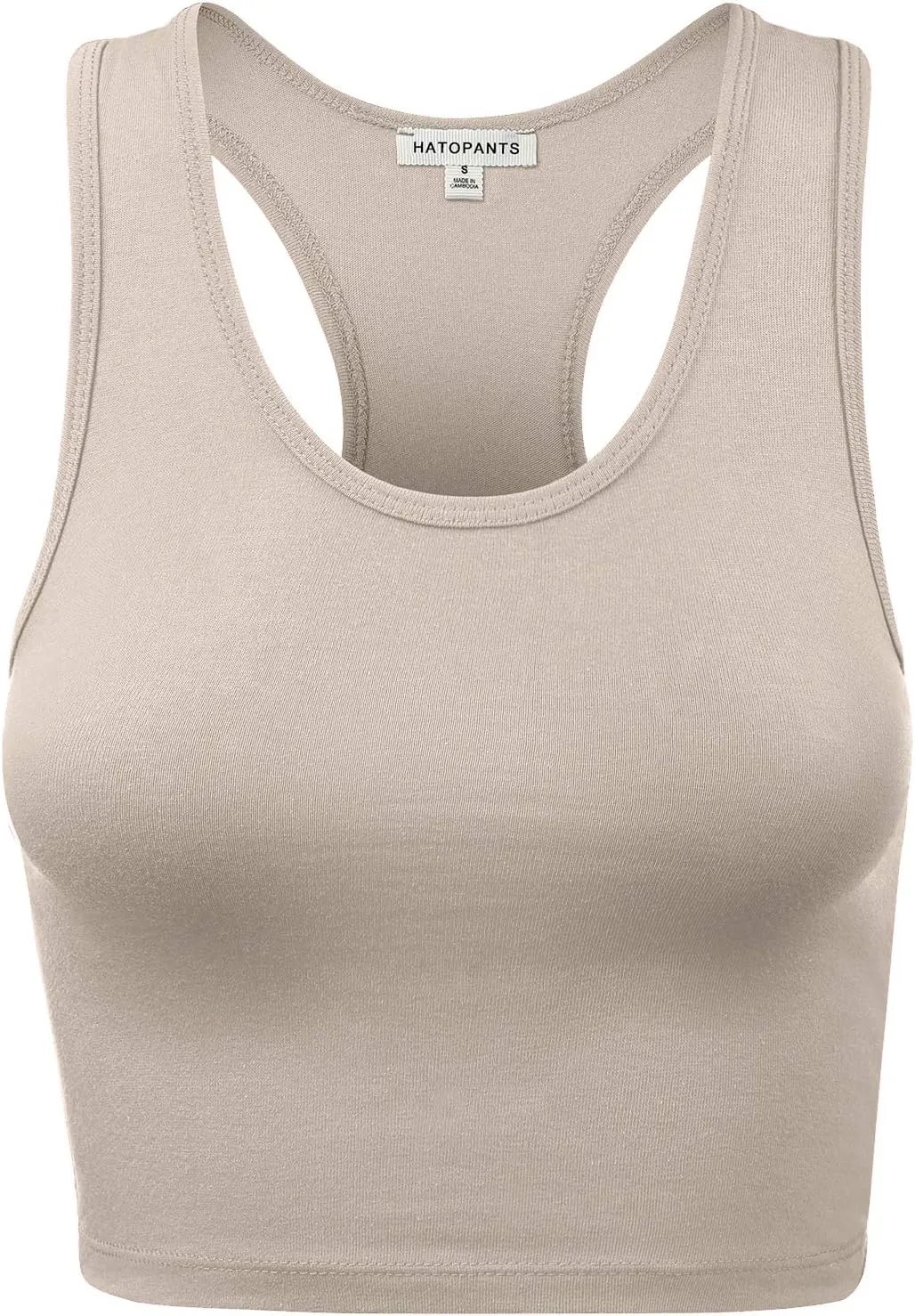 Women's Sleeveless Racerback Crop Camisole Tank Tops Cotton Basic Shirts