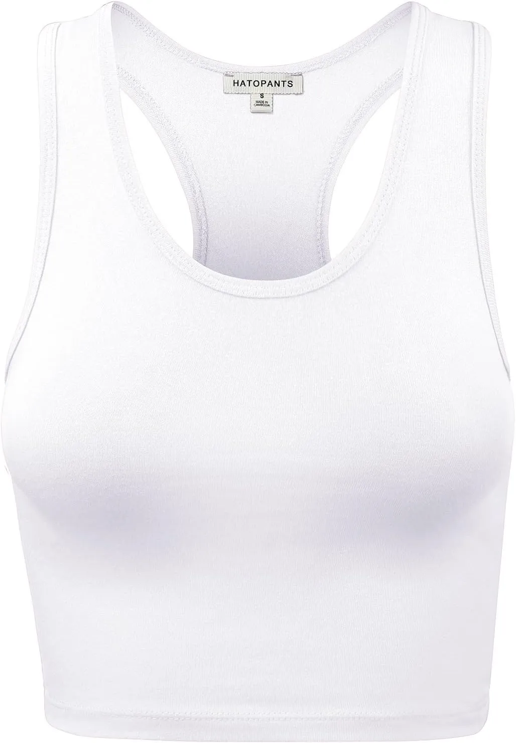 Women's Sleeveless Racerback Crop Camisole Tank Tops Cotton Basic Shirts