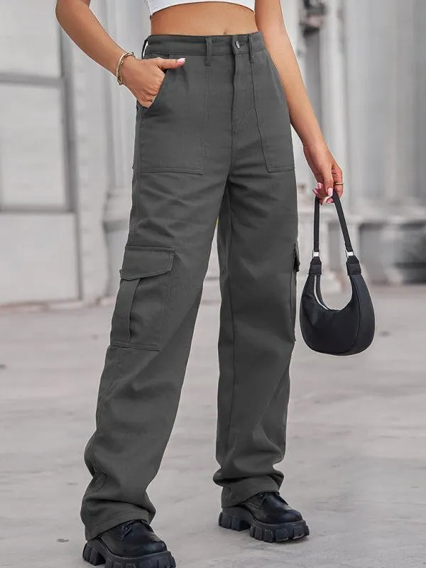 Women's Solid Twill Cargo Pants