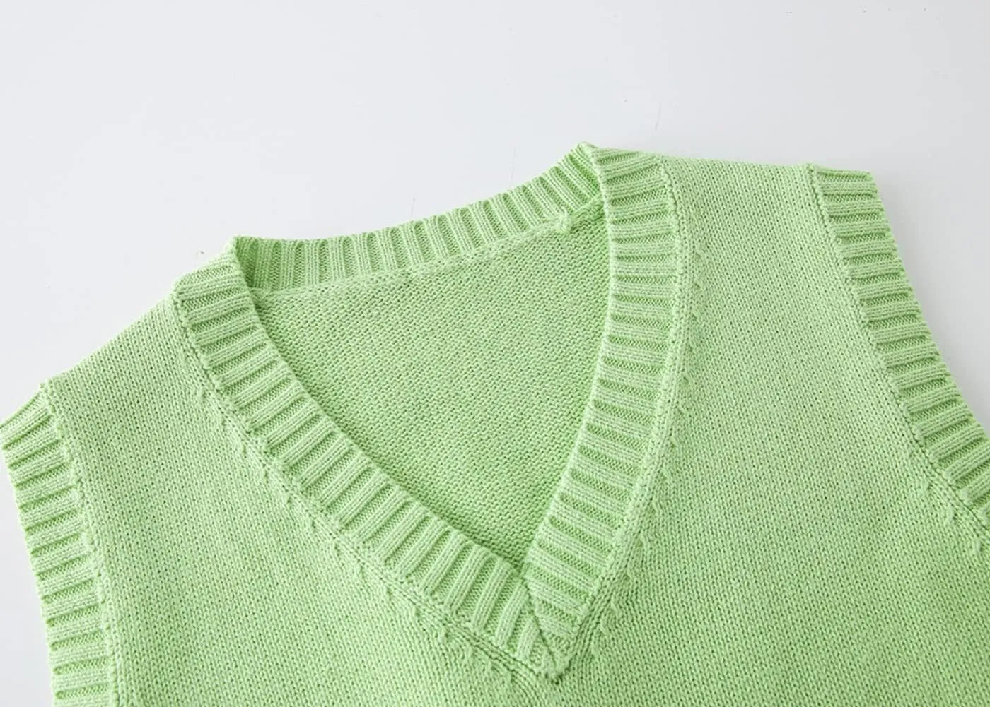 Womens V Neck Sweater Vest School Uniform Solid Color Sleeveless Knit Sweaters Pullover Tank Tops