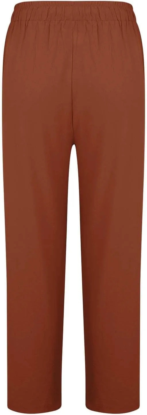 Women's Wide Leg Palazzo Harem Pants Fall Casual Loose Pockets Solid Elastic Waist Baggy Travel Pants 2024