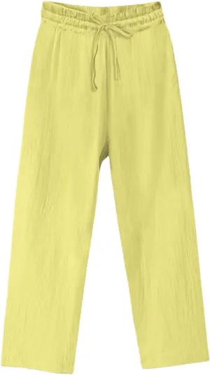 Women's Wide Leg Palazzo Harem Pants Fall Casual Loose Pockets Solid Elastic Waist Baggy Travel Pants 2024