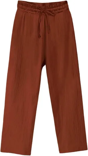 Women's Wide Leg Palazzo Harem Pants Fall Casual Loose Pockets Solid Elastic Waist Baggy Travel Pants 2024