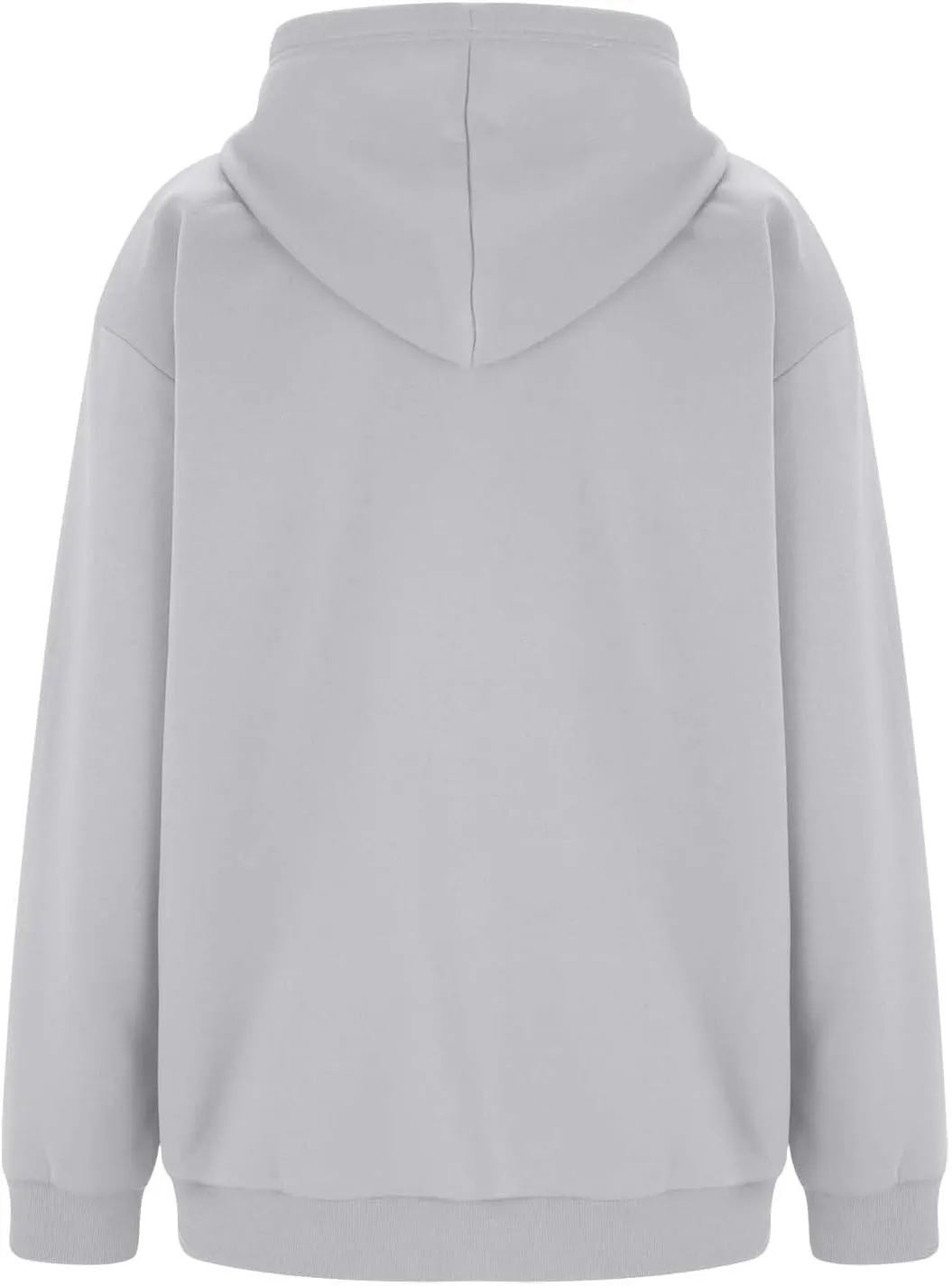 Womens Zip Up Hoodies Oversized Full Zip Up Hoodie Long Sleeve Drawstring Hooded Sweatshirt Fleece Jacket with Pockets