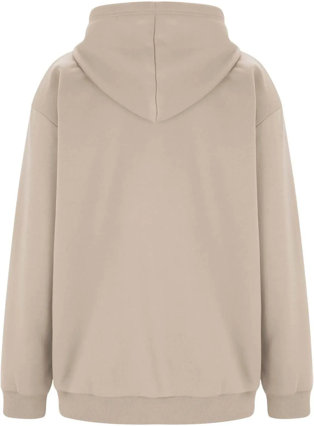 Womens Zip Up Hoodies Oversized Full Zip Up Hoodie Long Sleeve Drawstring Hooded Sweatshirt Fleece Jacket with Pockets