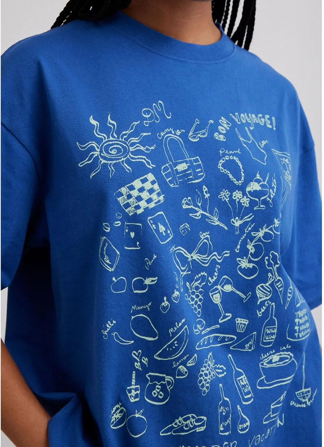 Y2k Womens Oversized Fruit Graphic Print Tees Shirts Vintage Flower Baggy Tshirt Tops Coastal Clothes Aesthetic