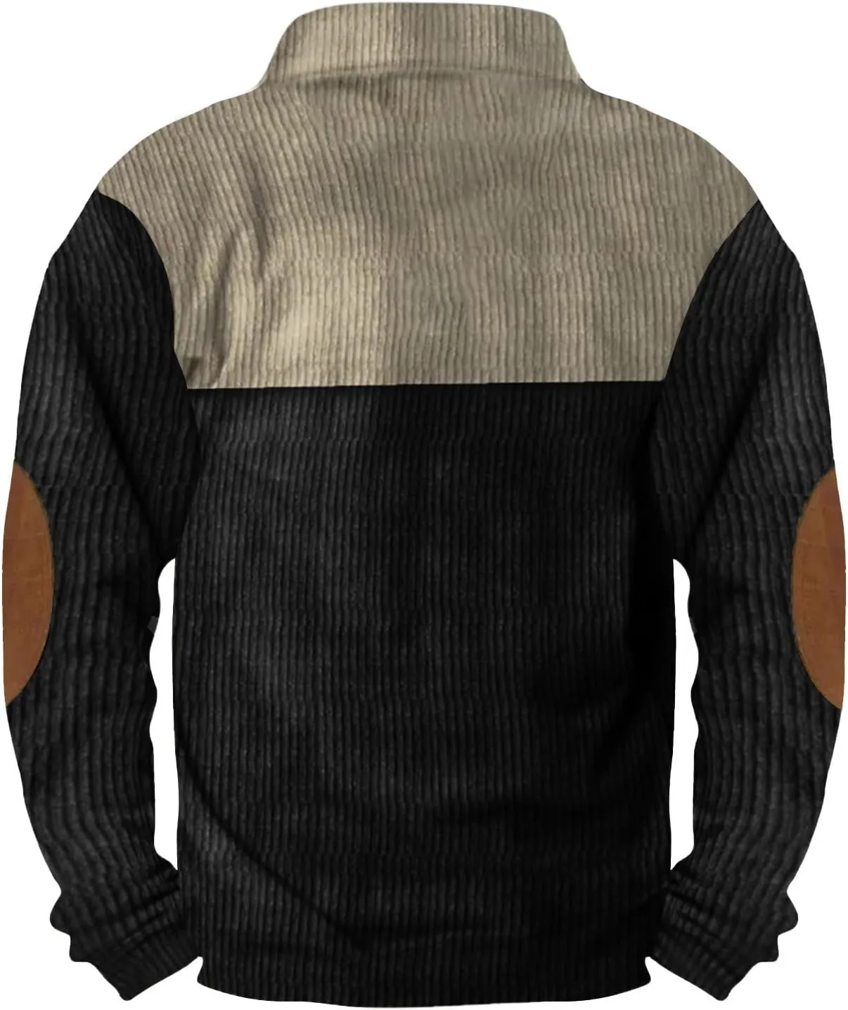 Ymosrh Men's Sweatshirt European Size Outdoor Casual Standing Collar Long-Sleeved Sweater Crewneck Sweatshirts, S-5XL