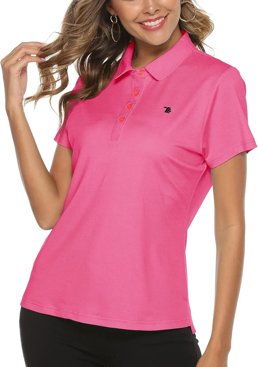 YSENTO Women Golf Shirts Clothes Dry Fit Short Sleeve Moisture Wicking Collared Polo Shirts Tops Apparel