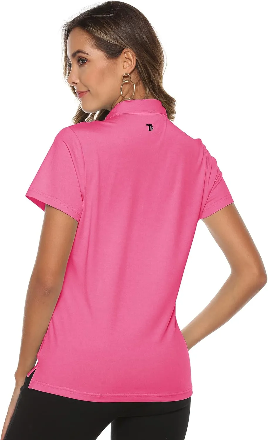 YSENTO Women Golf Shirts Clothes Dry Fit Short Sleeve Moisture Wicking Collared Polo Shirts Tops Apparel
