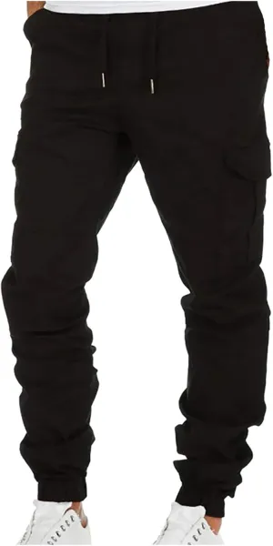 ZYXTIM Cargo Jogger Pants for Men Big and Tall Slim Fit Multi-Pocket Basic Active Casual Tapered Sweatpants with Pockets