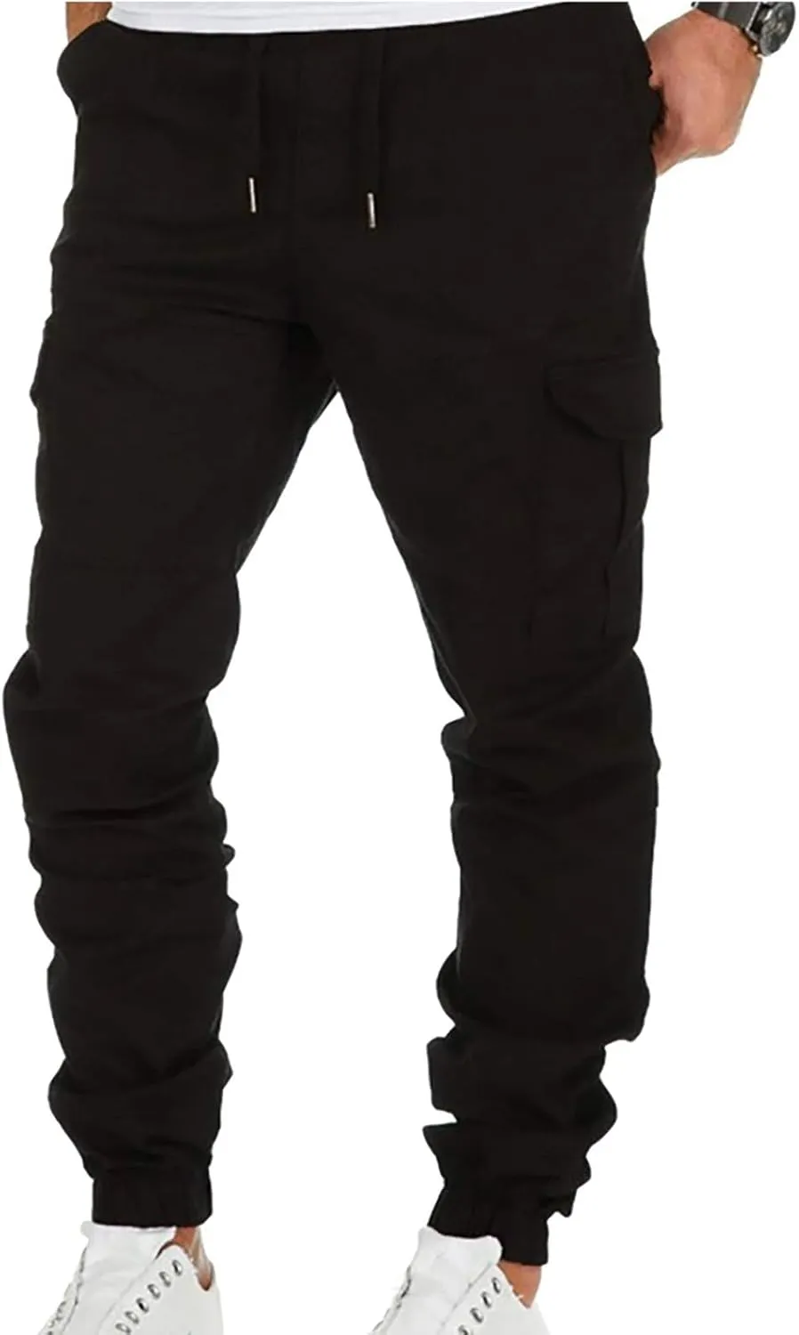 ZYXTIM Cargo Jogger Pants for Men Big and Tall Slim Fit Multi-Pocket Basic Active Casual Tapered Sweatpants with Pockets